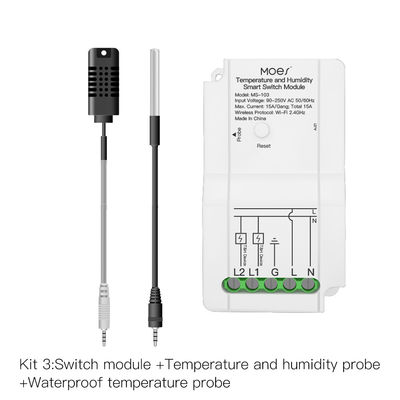 Wifiの温度および湿気のスマートなスイッチ・モジュール15a 240v