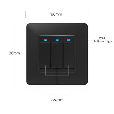 EUのイギリス標準的な生命AppのスマートなWifiの壁スイッチ白い黒3の一団2の方法Wifiのスイッチ