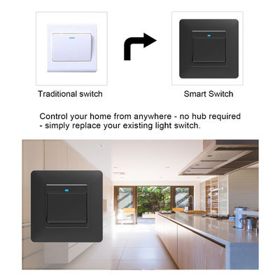 Tuyaライト1一団の押しボタンのAlexa/Googleの家と互換性があるスマートなWifiの壁スイッチOEM