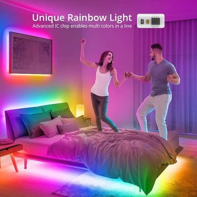 32.8ft RGB LEDの滑走路端燈を変えるスマートなLEDライト ストリップ音楽同時性色7.2W/M