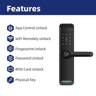 安全なパスワードFPCはスマートなデジタル キーパッドのドア ロックIP65の指紋をとる
