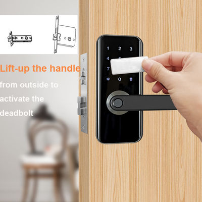 ホーム セキュリティーの指紋のキーパッドICカードが付いているスマートなWifiのドア ロックのキーレス出入口ロックのための