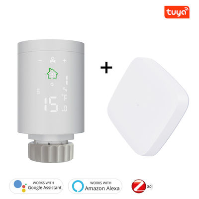 Tuya ZigBee3.0 WiFiスマートなTRVのプログラム可能なサーモスタットのヒーターの温度調節器